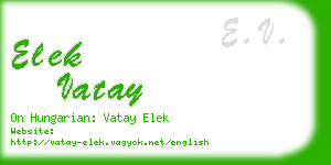 elek vatay business card